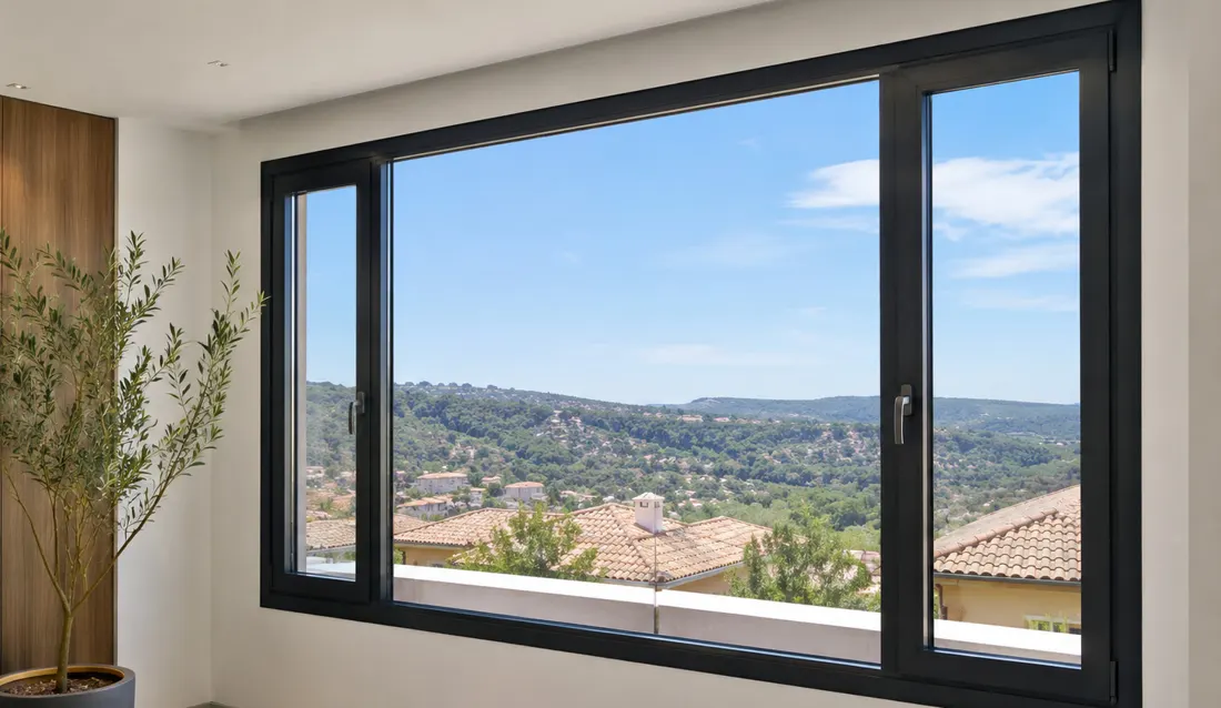Ventanas de aluminio y vidrio con vista panorámica