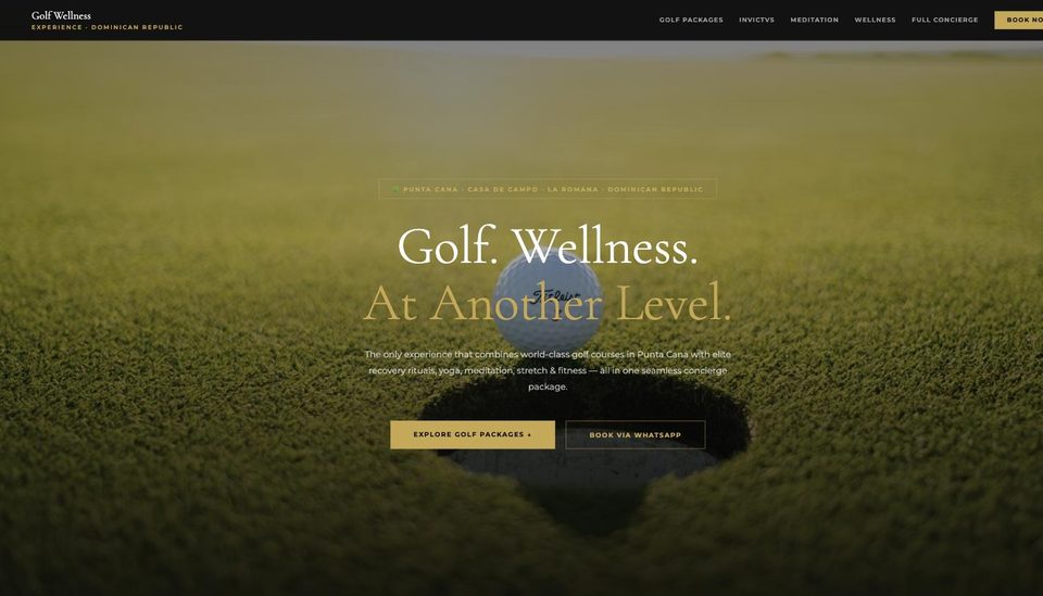 Página web de Dominican Golf Concierge