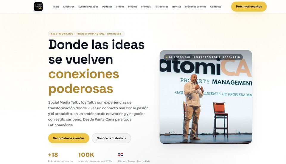 Página web de Social Media Talk